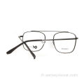 Design vintage haut de gamme de lunettes optiques en titane